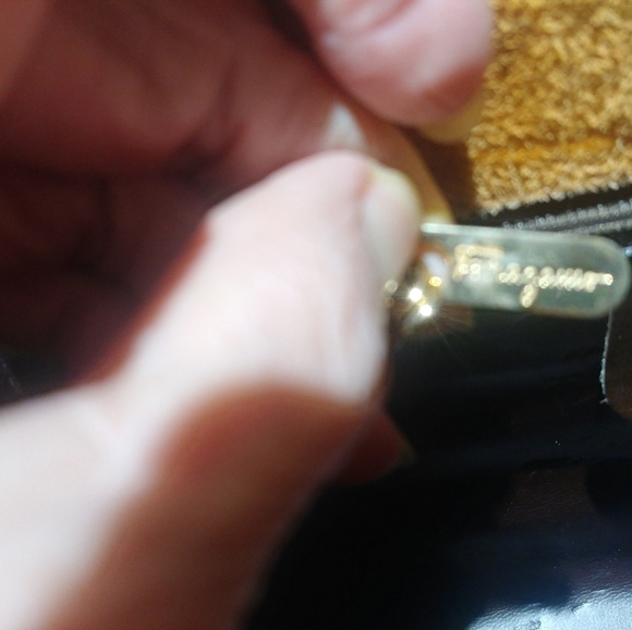 Salvatore Ferragamo Gancini Tan/Camel Vintage Suede  Leather Crossbody - Picture 8 of 15